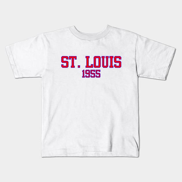 St. Louis 1955 (white variant) Kids T-Shirt by GloopTrekker